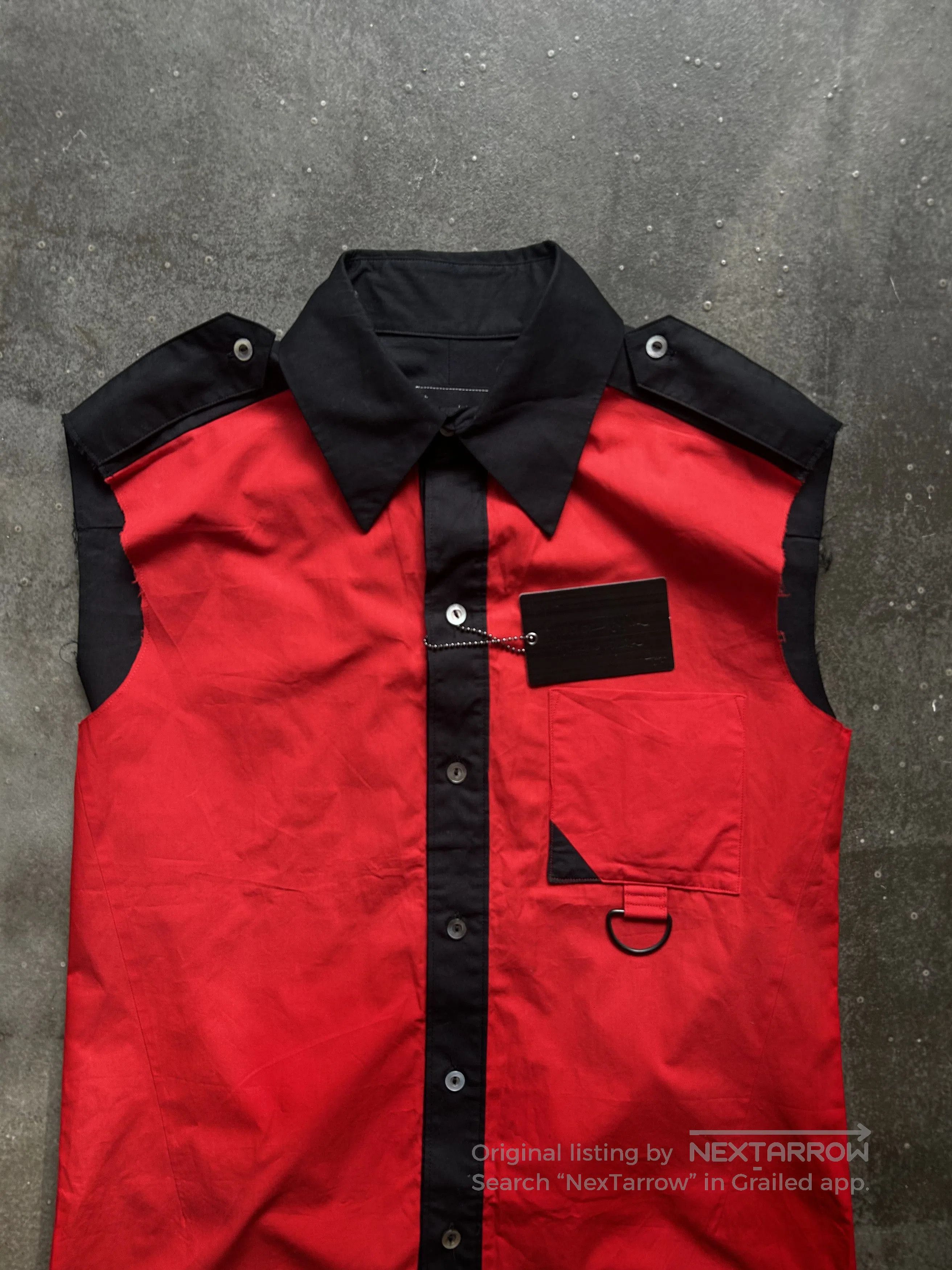 Number (N)ine Number (N)ine 04 Dream Red Black Vest Shirt. Size US M / EU 48-50 / 2 - 4 Thumbnail