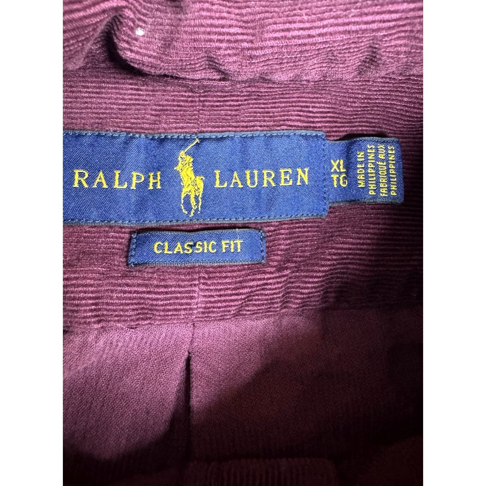 Polo Ralph Lauren Polo Ralph Lauren Corduroy Button-Down Long Sleeve Shirt XL Men’s Classic Fit Red Corduroy Button-Down Embroidered Hems Size US XL / EU 56 / 4 - 3 Thumbnail