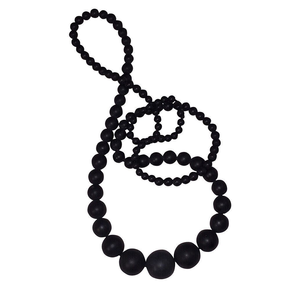 Designer Victorian Whitby Jet Graduated Round Bead Necklace Size ONE SIZE - 3 Thumbnail