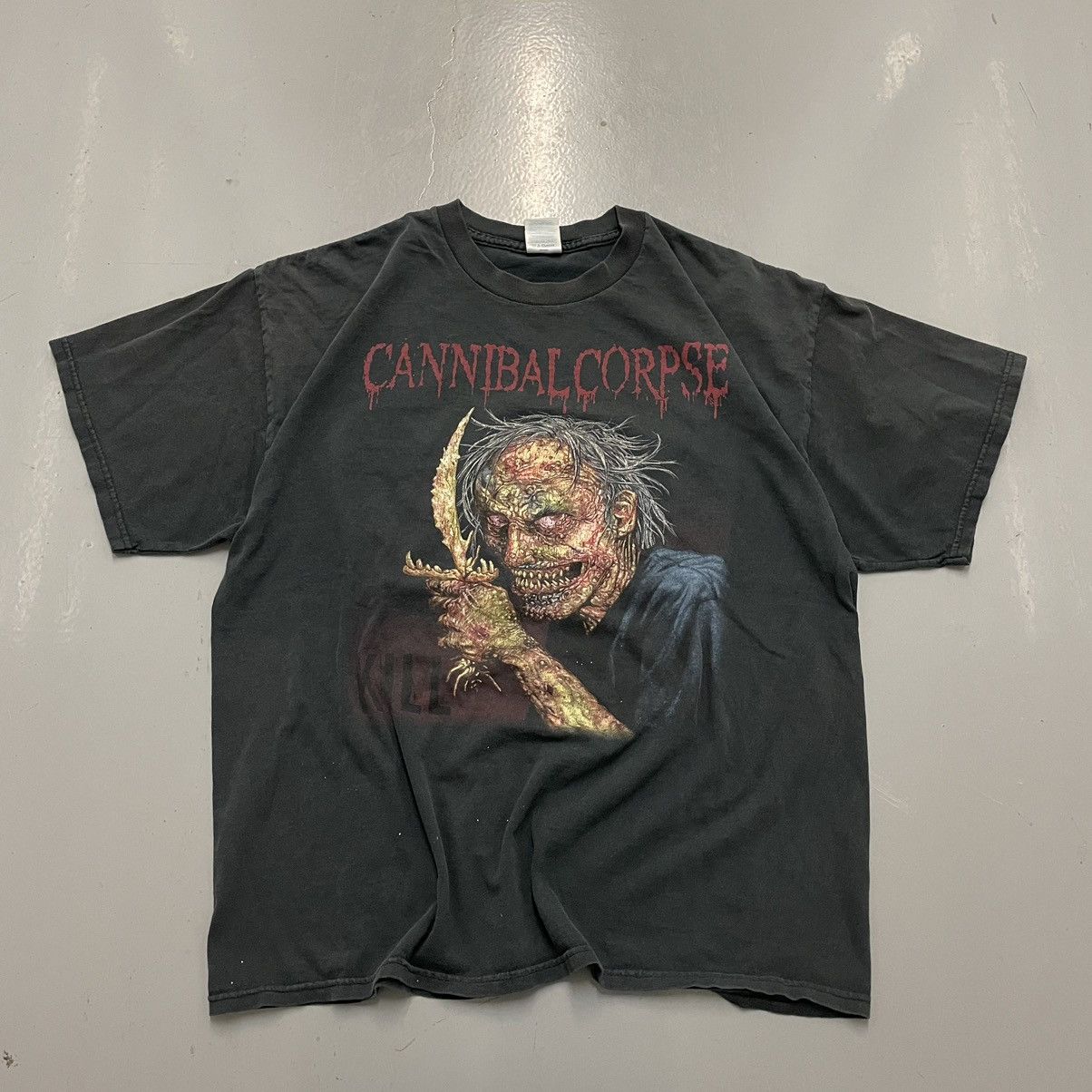 Image of Crazy Vintage Cannibal Corpse Concert Tee in Black, Men's (Size XL)