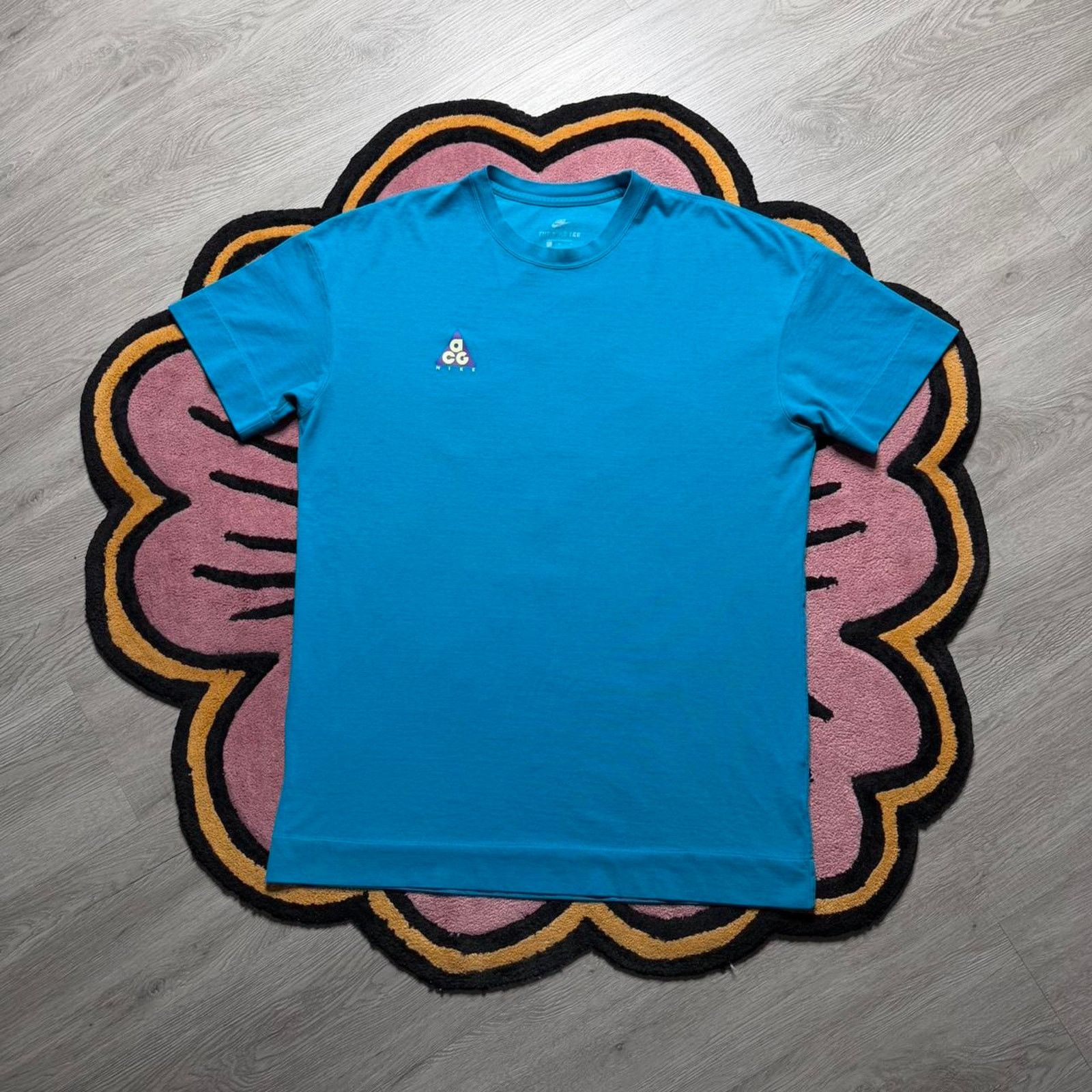 Nike ACG Double Sided Graphic Logo T-shirt Size Large Blue