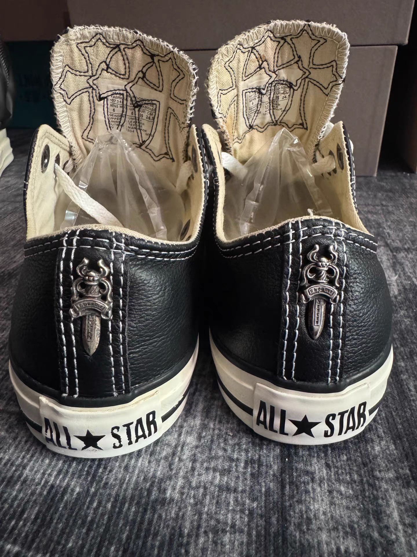 Chrome Hearts chrome Hearts Triple Cross Leather Patch Low Top Converse Size US 6.5 / EU 39-40 - 7 Thumbnail