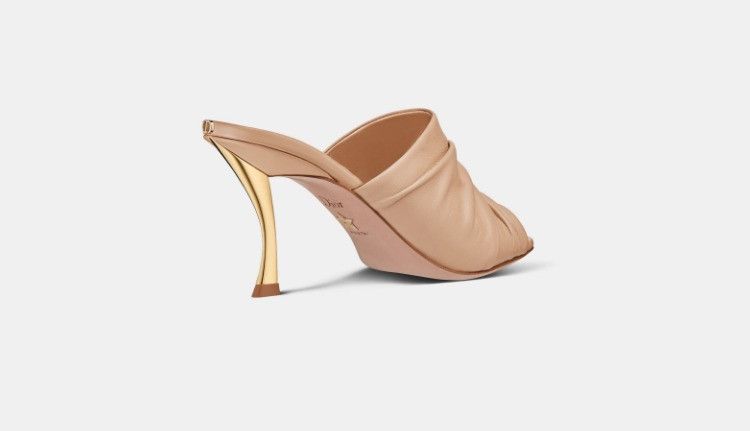 Dior o1w1db11024 D-Fame Heeled Sandals in Nude Size US 10 / IT 40 - 3 Thumbnail