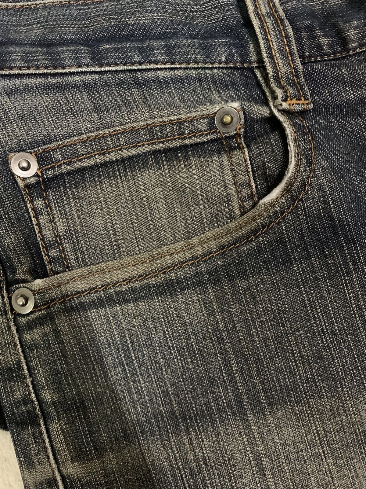 Japanese Brand Vintage Full House Homme Mud Wash Loose Fit Distressed Jeans Size US 32 / EU 48 - 6 Thumbnail