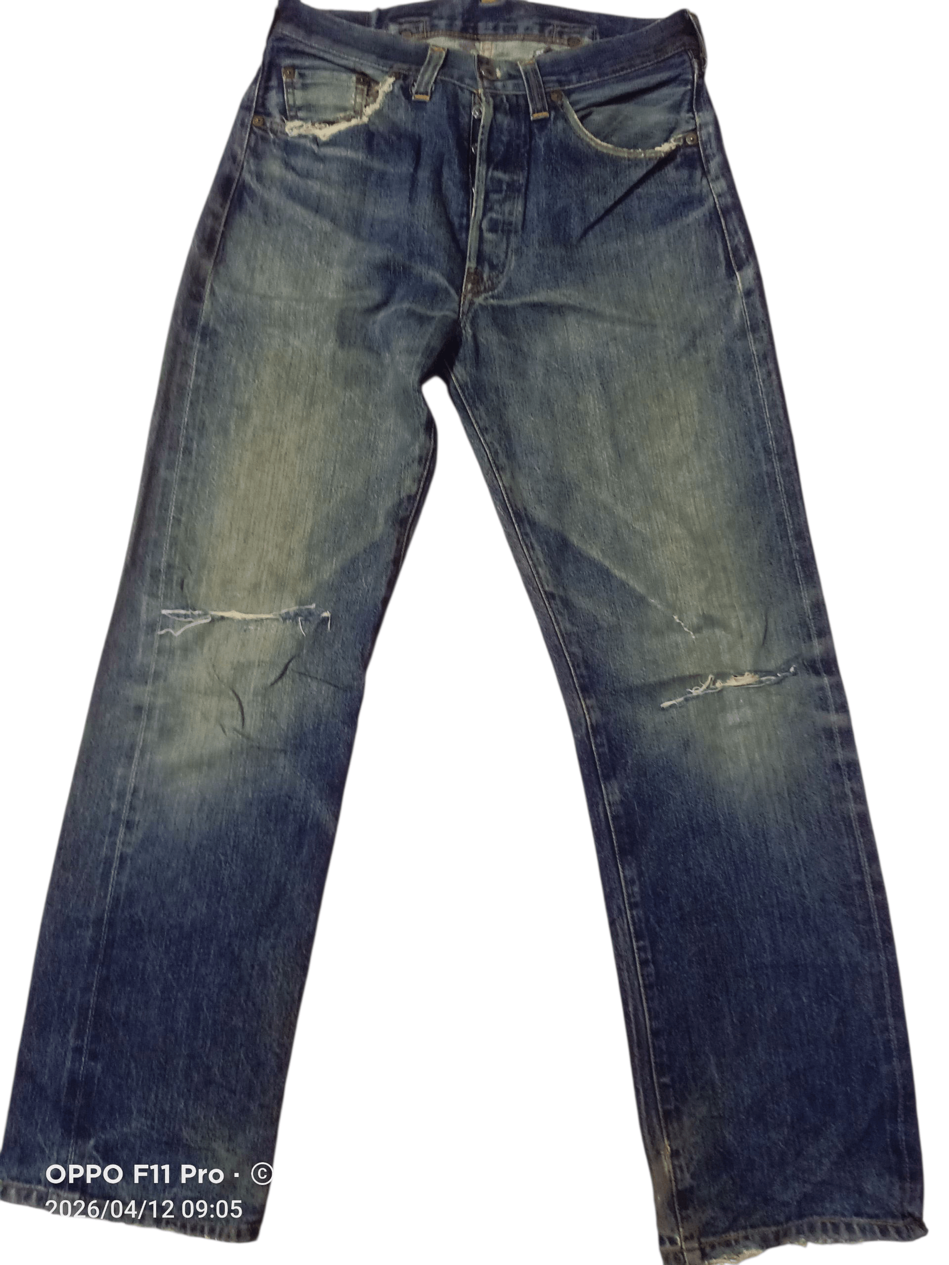 Levi's Vintage Clothing Levis💥 Vintage 201XX LVC BuckleBack Redselvedge 31X30💥 Size US 31 - 3 Thumbnail