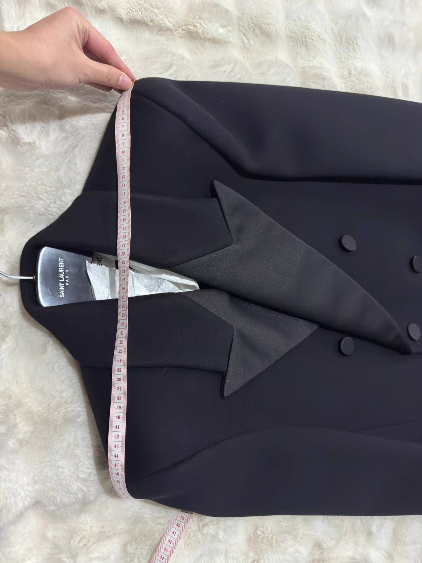 Saint Laurent Paris SLP Smoking DB Wide Shoulder Wool Runway Coat 46 Size XL / US 12-14 / IT 48-50 - 5 Thumbnail