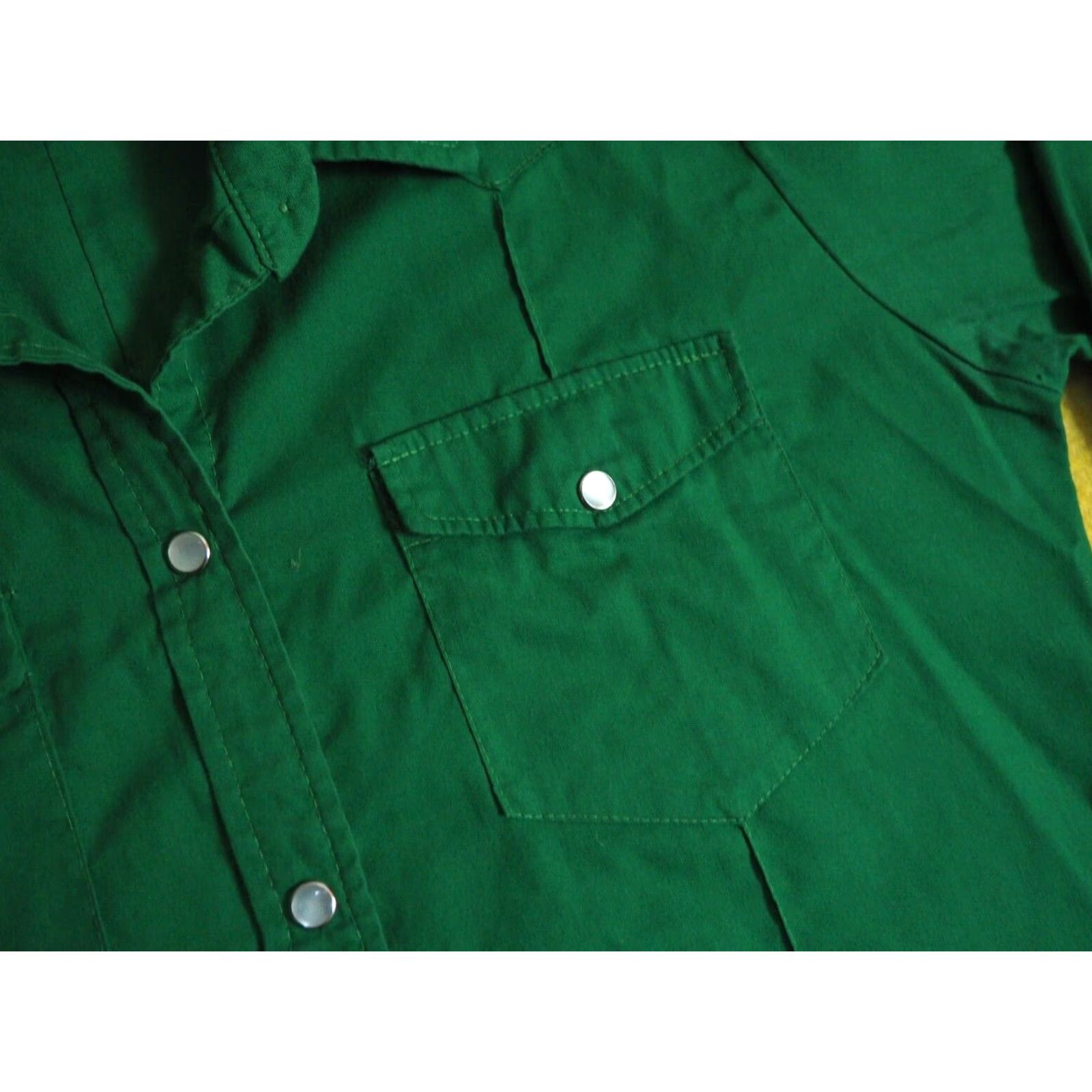 Vintage VINTAGE Shirt Shack Western Pearl Snap Shirt Womens L Green 70s 80s Cowboy Casual Cotton Blend Shirt Shack Mens Womens Boys Girls Size L / US 10 / IT 46 - 7 Thumbnail