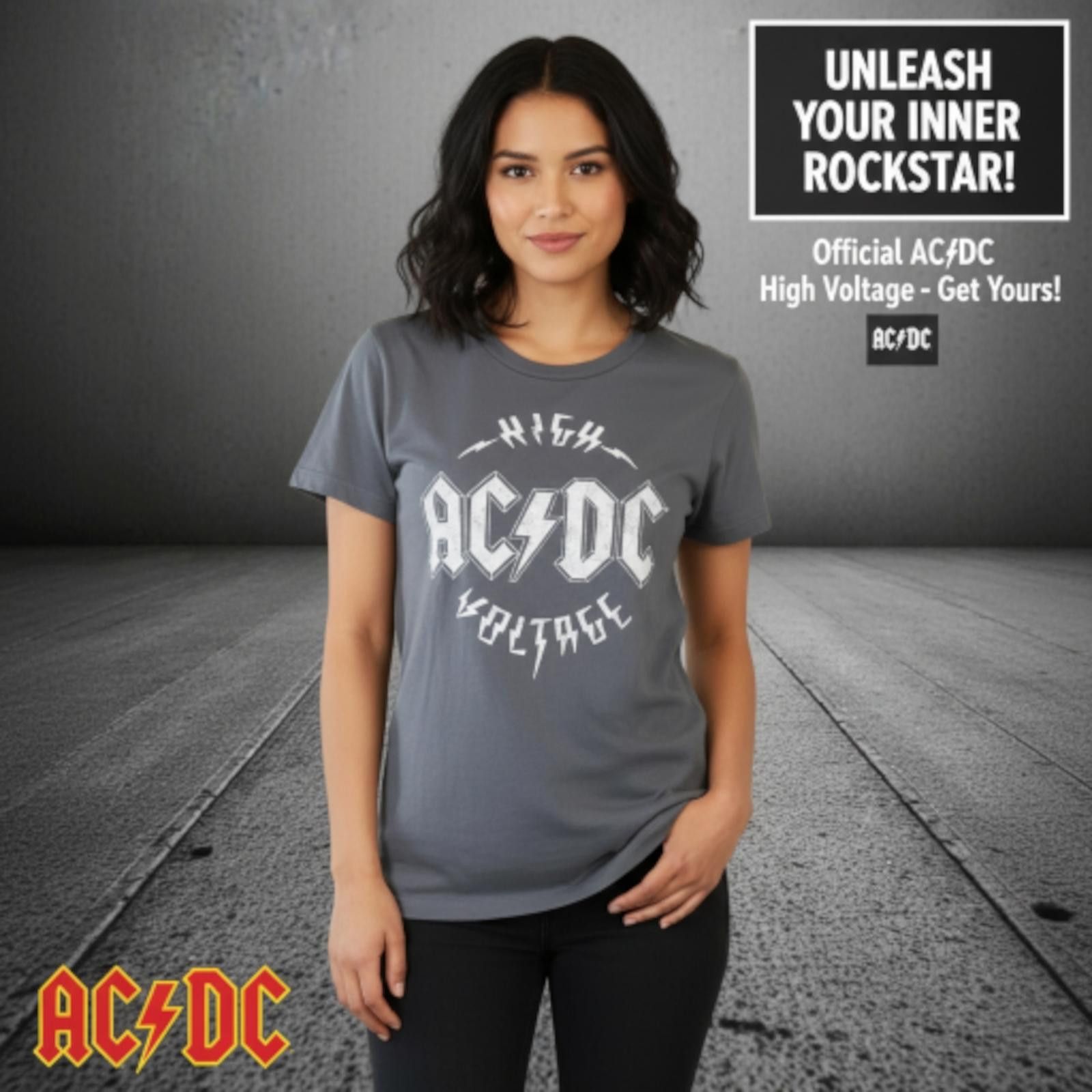 AC/DC AC/DC High Voltage Graphic T-Shirt - Women's Size M / US 6-8 / IT 42-44 - 1 Thumbnail