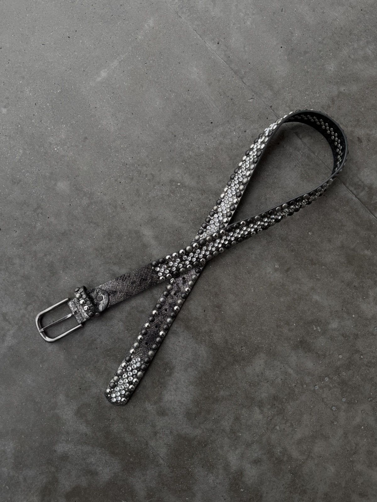 Japanese Brand × Vintage *VINTAGE* Archive Avant Garde Y2K stones belt Size 34 - 1 Thumbnail