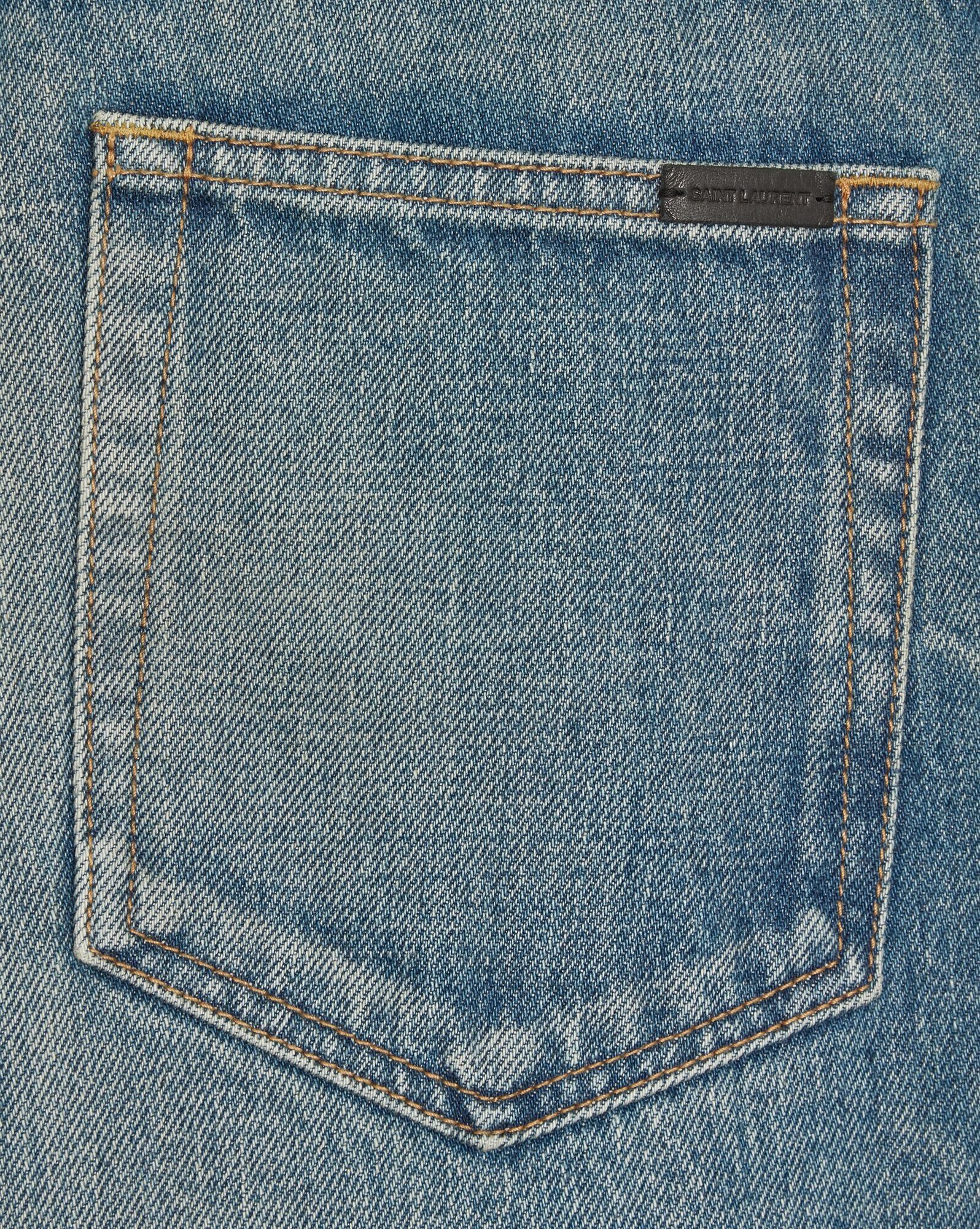 Saint Laurent Paris o1tr1nto0325 723225 70's Flared Jeans in Denim Vintage Blue Size 25" / US 0 / IT 36 - 4 Thumbnail
