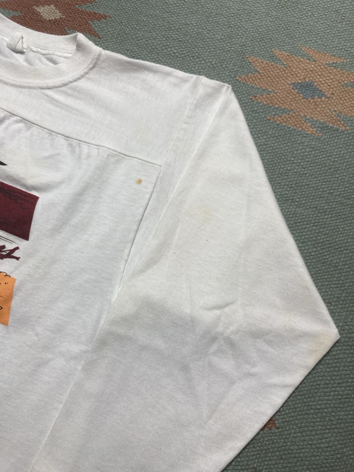 Vintage Vtg 80s graphic t shirt Washington redskins stained medium Size US M / EU 48-50 / 2 - 3 Thumbnail
