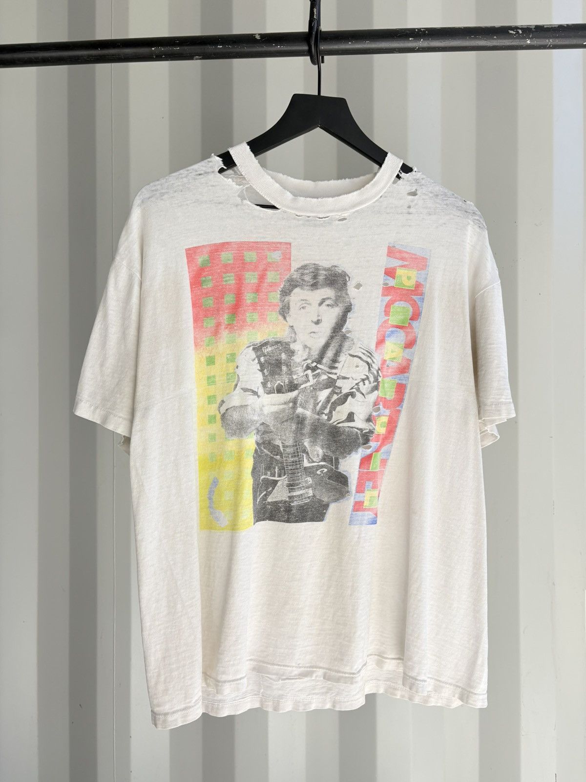 Band Tees Vintage Paul McCartney Shirt Faded Thrashed Grunge Band Thin Size US L / EU 52-54 / 3 - 1 Thumbnail