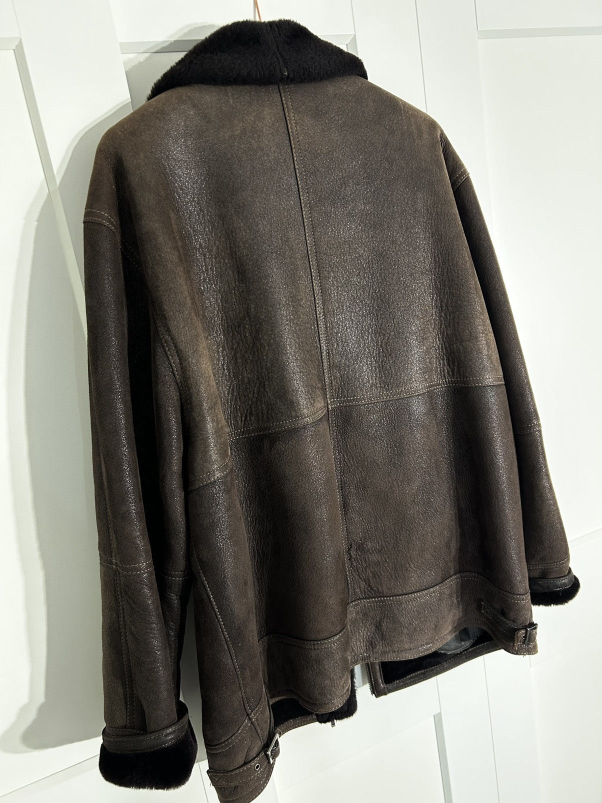 Other Mens Jacket Pilot natural Sheepskin leather XL Size US XL / EU 56 / 4 - 4 Thumbnail