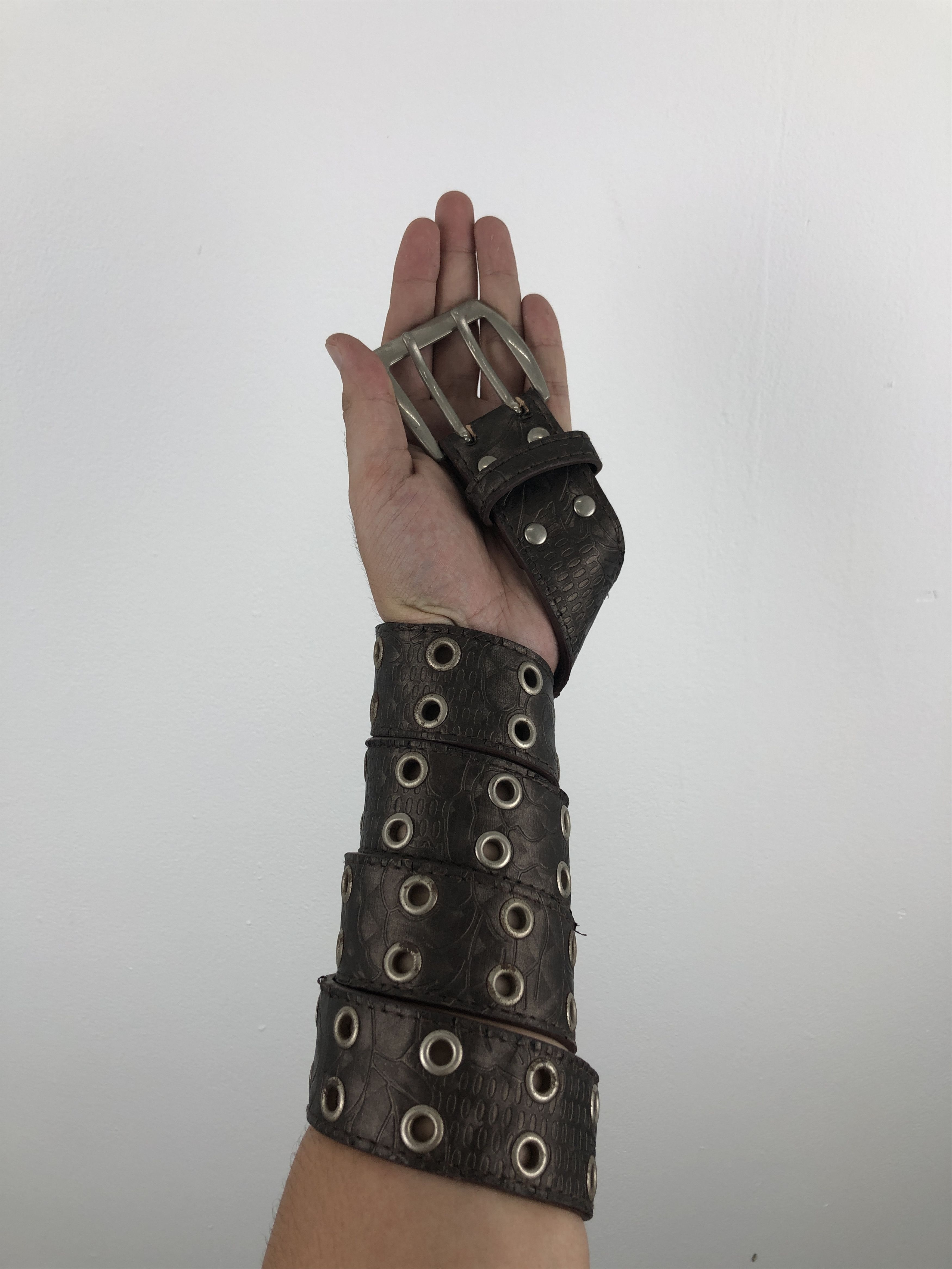 Japanese Brand Vintage Japanese Brand Studded Buckle Leather Belt B0021 Size ONE SIZE - 1 Thumbnail