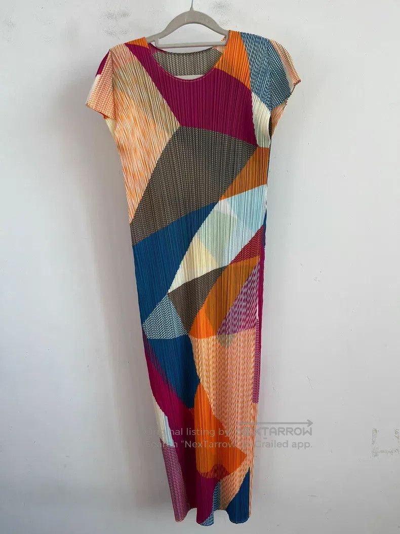 Issey Miyake Issey Miyake Color-Block Dress Size L / US 10 / IT 46 - 1 Thumbnail