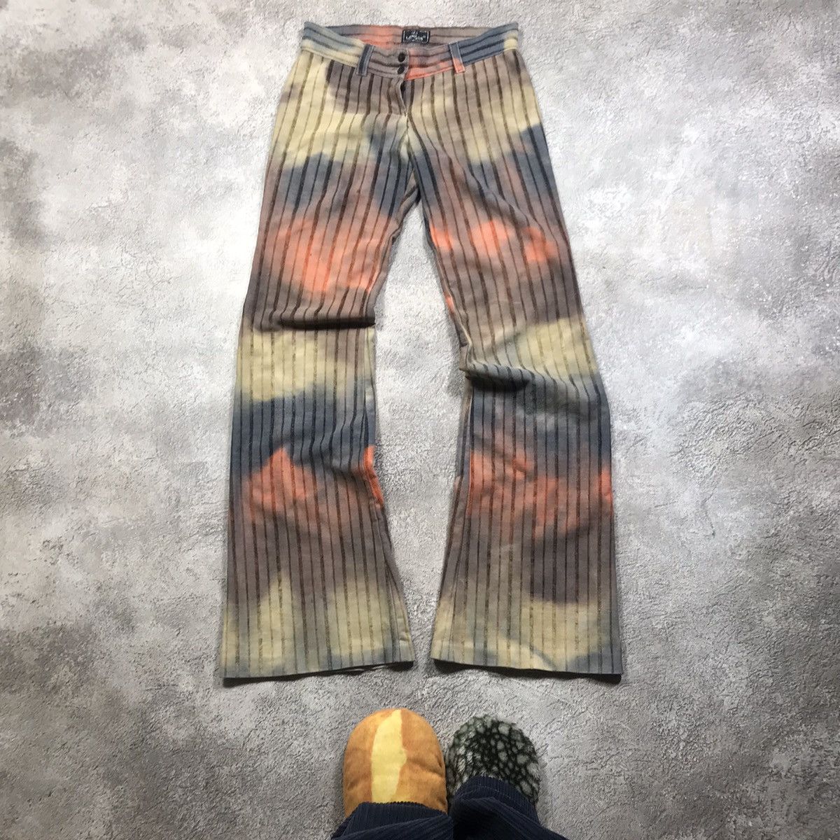 Vintage Vintage 90s Japan Tie Dye Baggy Flared Parachute Pants 29 Size 29" - 1 Thumbnail