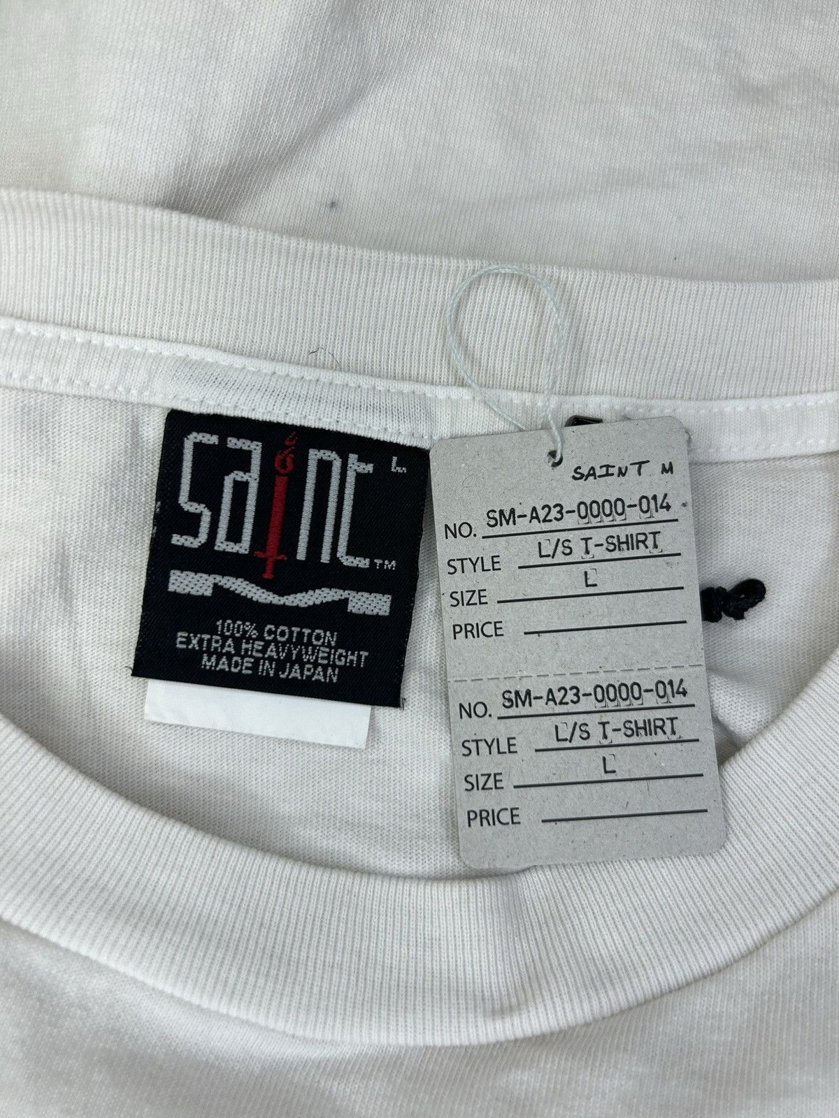 Saint Michael SAINT MICHAEL LOVE L/S TEE - WHITE Size US L / EU 52-54 / 3 - 3 Thumbnail
