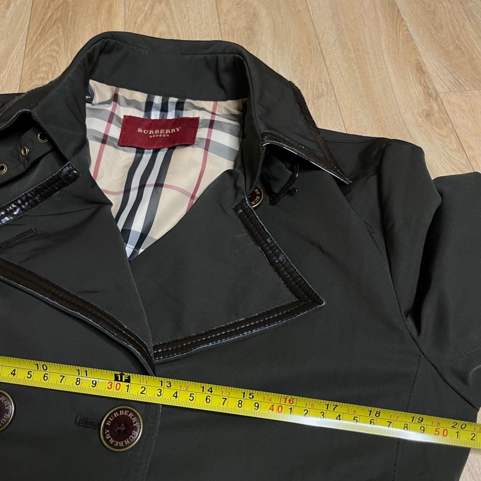 Burberry BURBERRY LONDON TRENCH coat Nova Check Belted GREEN OLIVE Size M / US 6-8 / IT 42-44 - 23 Thumbnail
