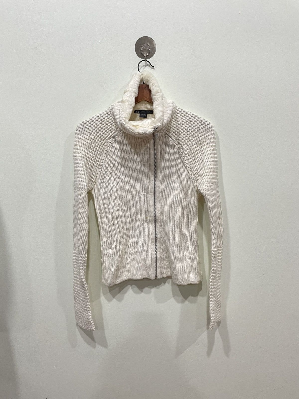 Armani Exchange Armani Exchange sweater with faux fur collar fall 2013 Size ONE SIZE - 1 Thumbnail