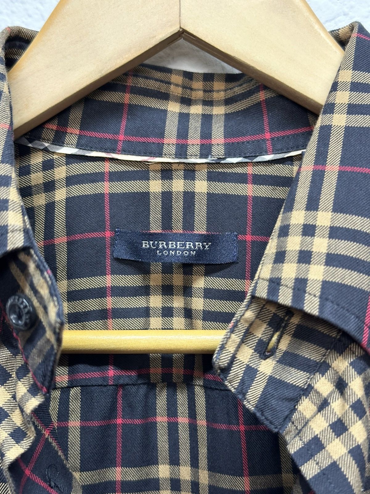 Burberry × Vintage Vintage Burberry Nova Check Cotton Shirt Button Up Archival Size US L / EU 52-54 / 3 - 7 Thumbnail