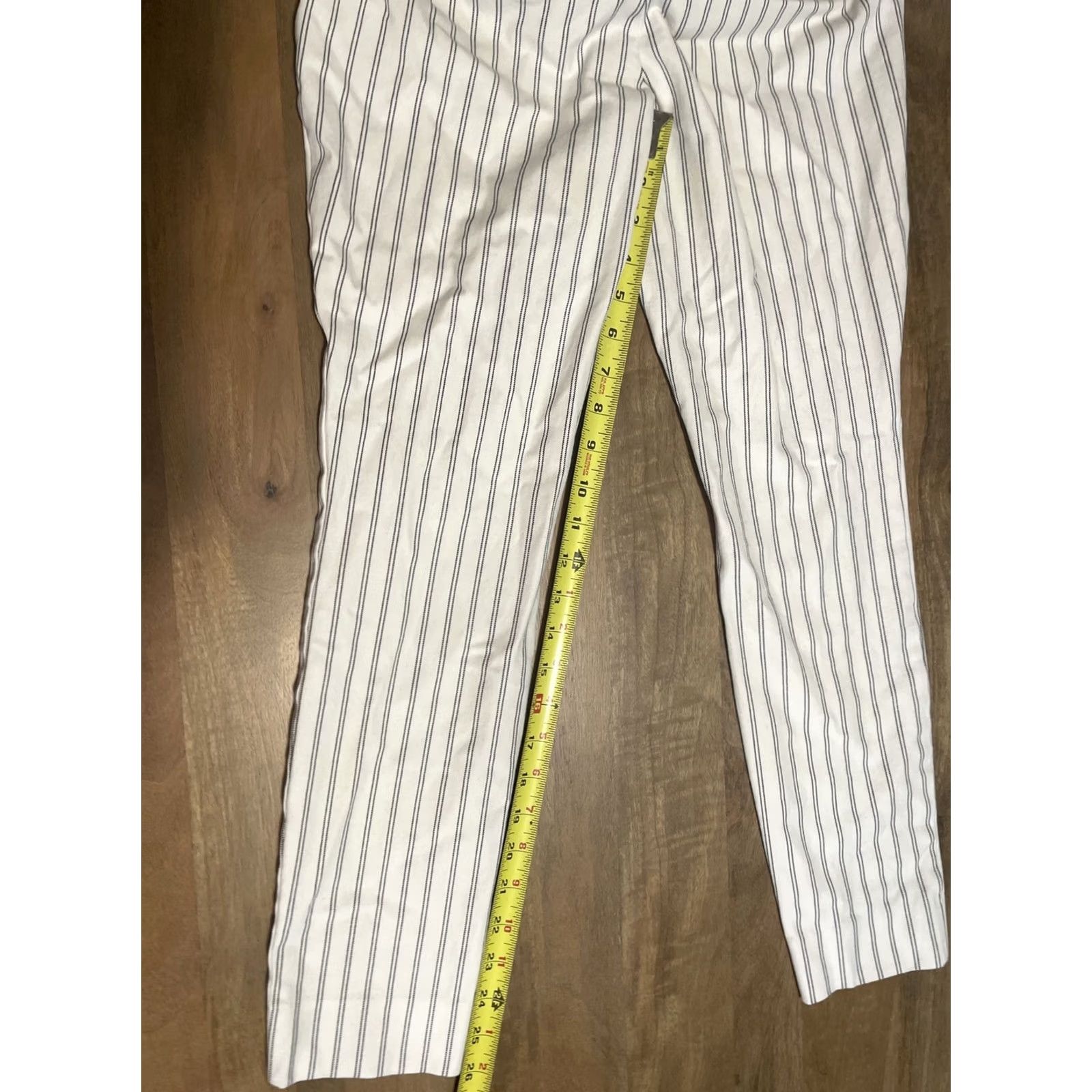 Banana Republic Banana Republic Sloan Fit Women's 0 Pants Tapered Knit Flat Front 26x26 Black Multicolor Casual Office Business Size ONE SIZE - 7 Thumbnail