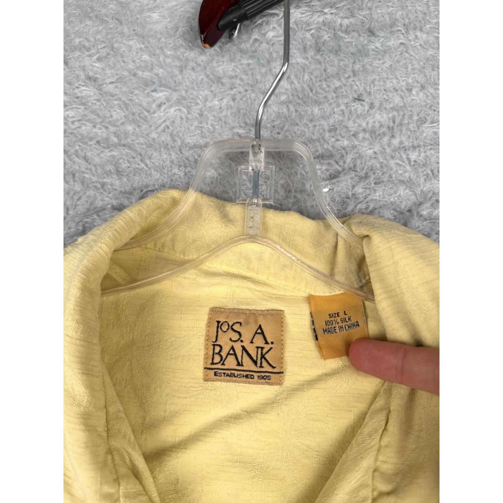 Jos. A. Bank Jos. A. Bank Shirt Men Large Yellow Embroidered Palm Tree 100% Silk Hawaiian Size US L / EU 52-54 / 3 - 7 Thumbnail