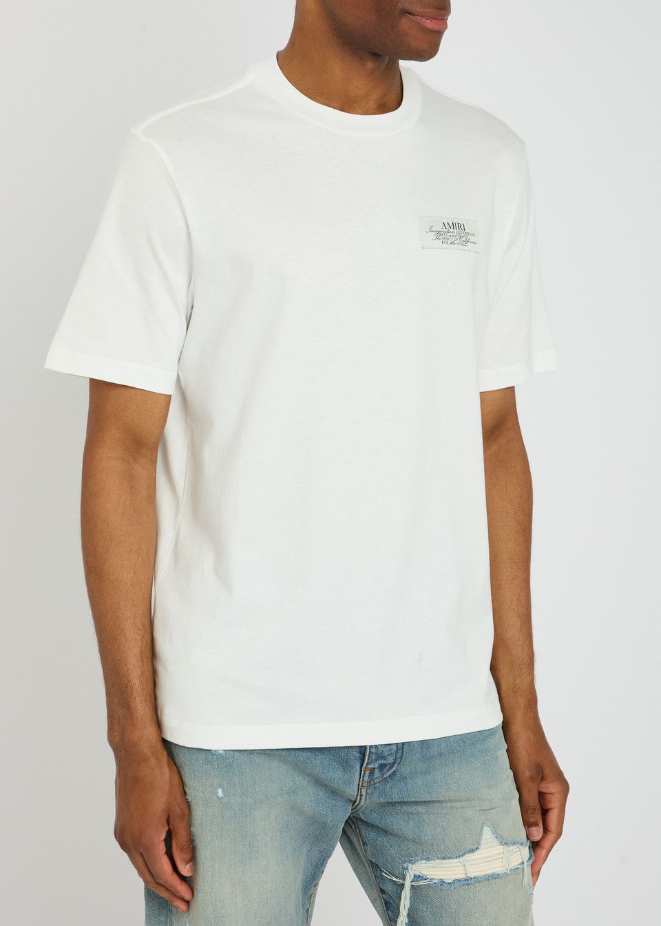 Amiri os11x0326 Spirit Logo T-Shirt in White Size US S / EU 44-46 / 1 - 2 Thumbnail
