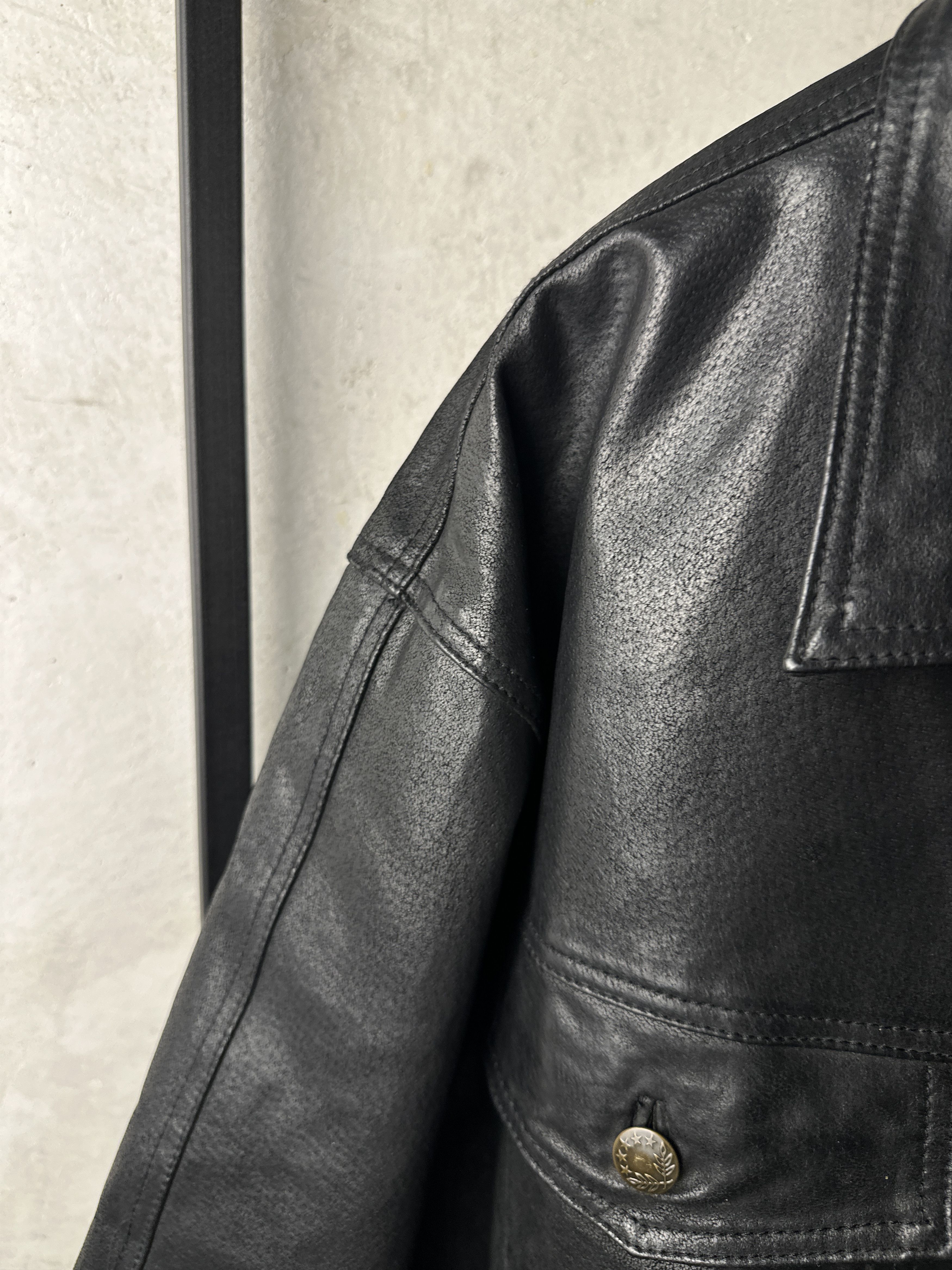 Genuine Leather Leather Western Trucker Jacket Size US XL / EU 56 / 4 - 3 Thumbnail