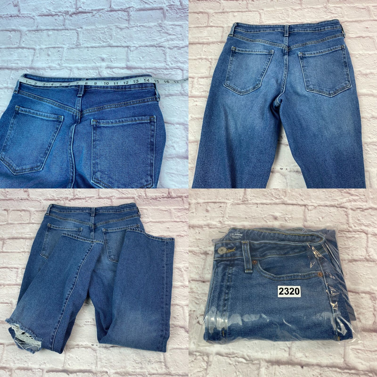 Old Navy Old Navy Jeans Womens High Rise O.G Distressed Straight Leg Sz 8 Blue Denim 30W 30L 5-Pocket City 90s Mens? Size 30" / US 8 / IT 44 - 8 Thumbnail