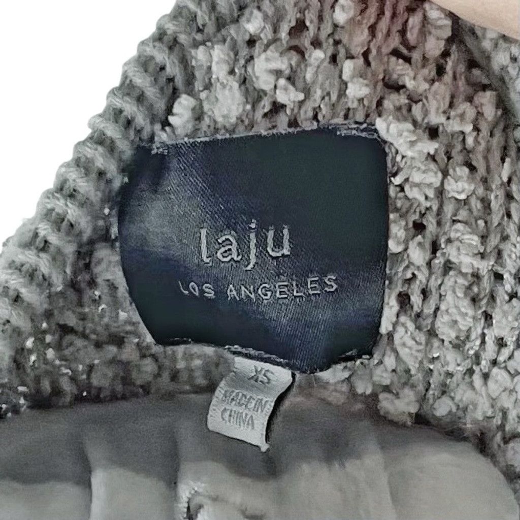 Other LAJU Women's Grey Sherpa Texture Maxi Coatigan w Slits XS Size XS / US 0-2 / IT 36-38 - 6 Thumbnail