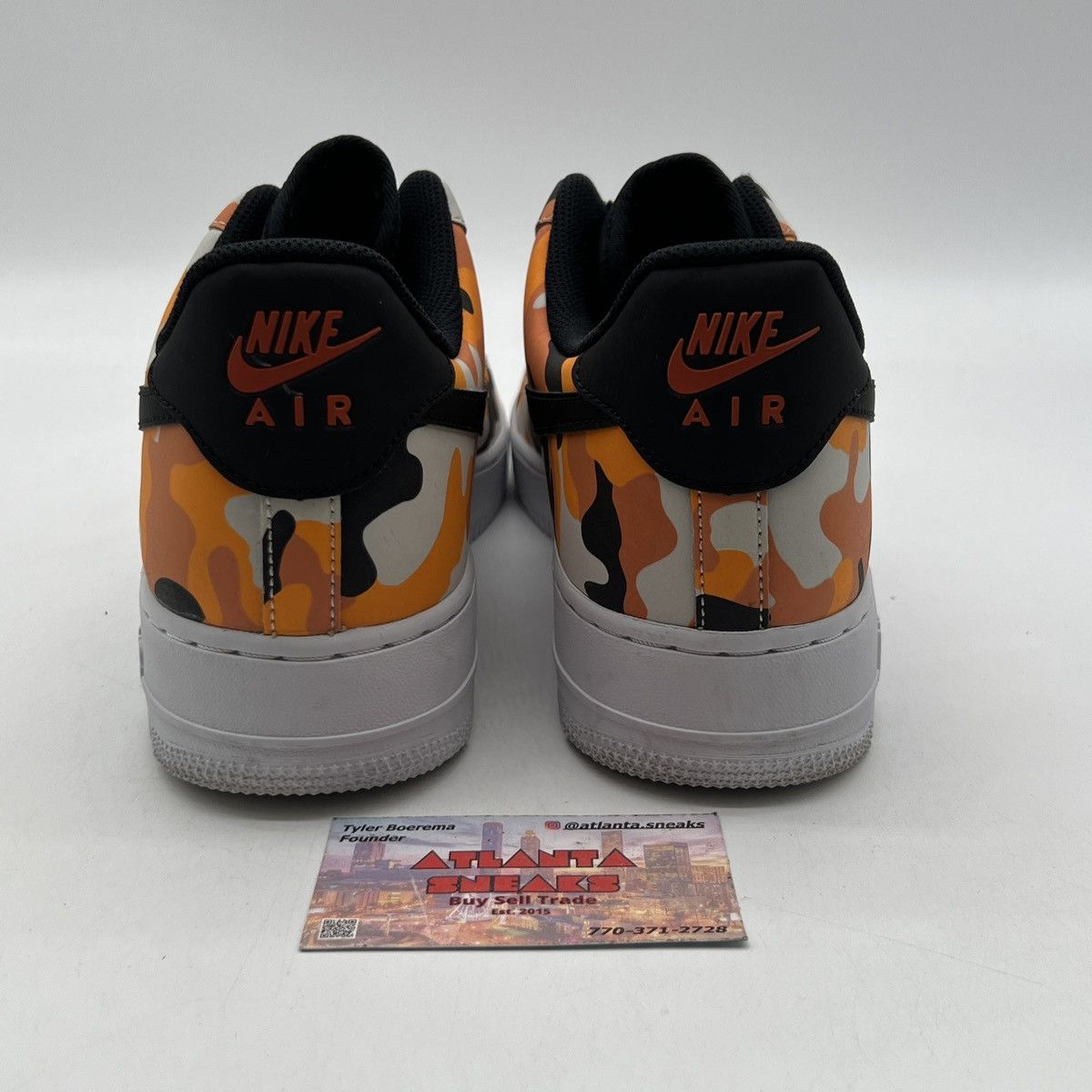 Nike Air force 1 07 orange camo Size US 12 / EU 45 - 3 Thumbnail