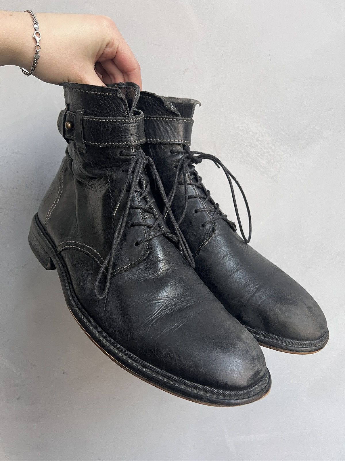 Fly London Fly London Leather Boots Black Avant Garde guidi style y2k Size US 10 / EU 43 - 1 Thumbnail