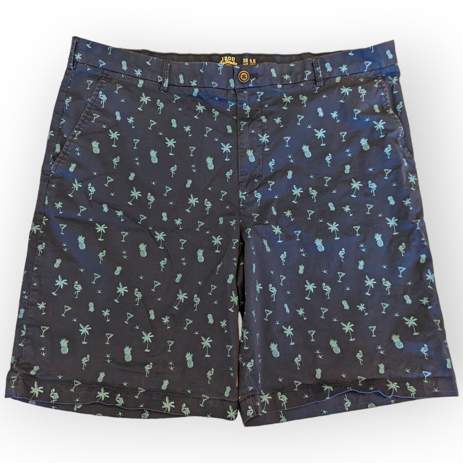 Izod IZOD Navy Blue Pineapple Shorts Cocktail Drinks Summer Golf Size US 38 / EU 54 - 1 Thumbnail