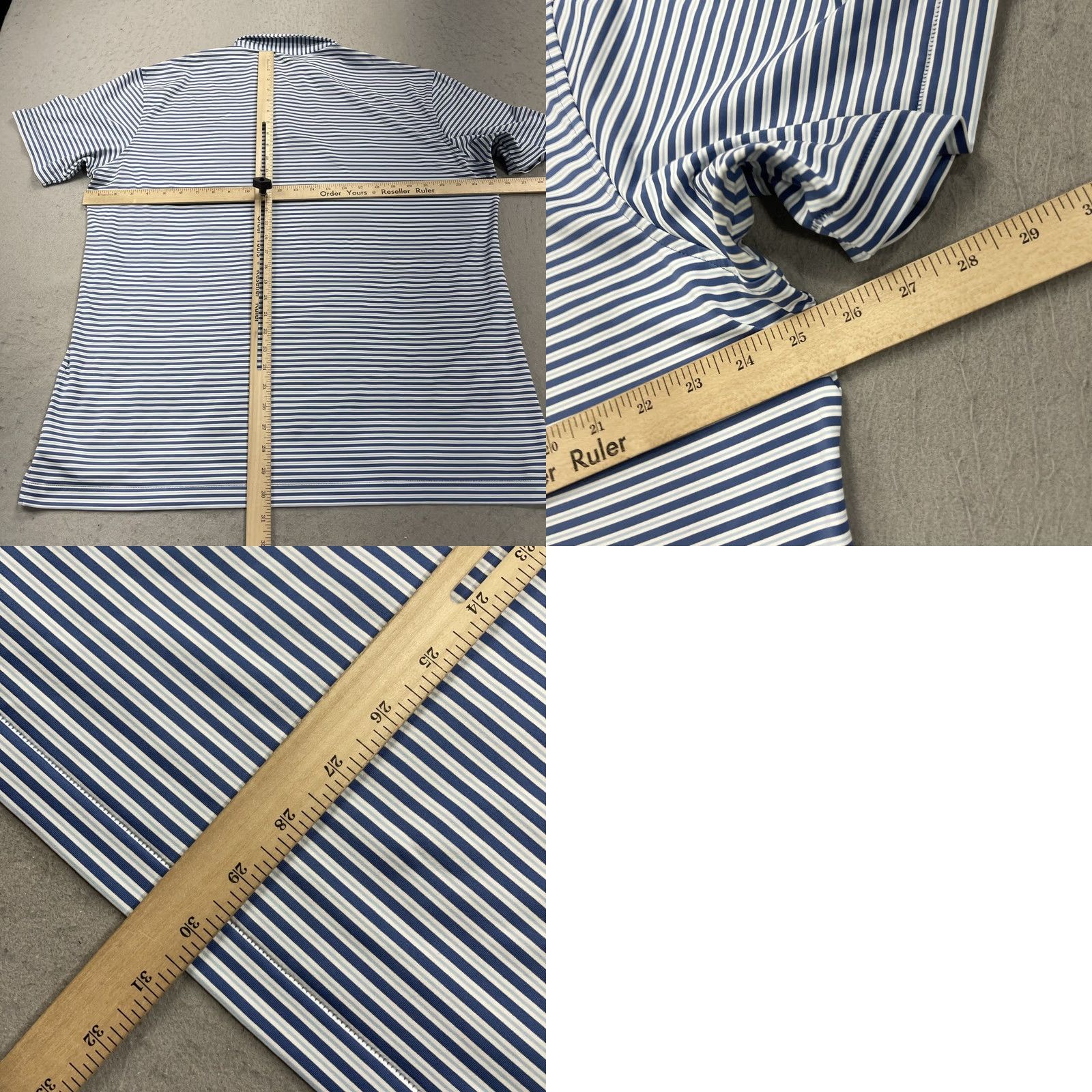 Peter Millar Peter Millar Crown Sport Polo Shirt Mens XL Blue Striped Logo Golf Crown Crafted 90s Classic Sports Mens XL Blue Polo Shirt Size US XL / EU 56 / 4 - 8 Thumbnail