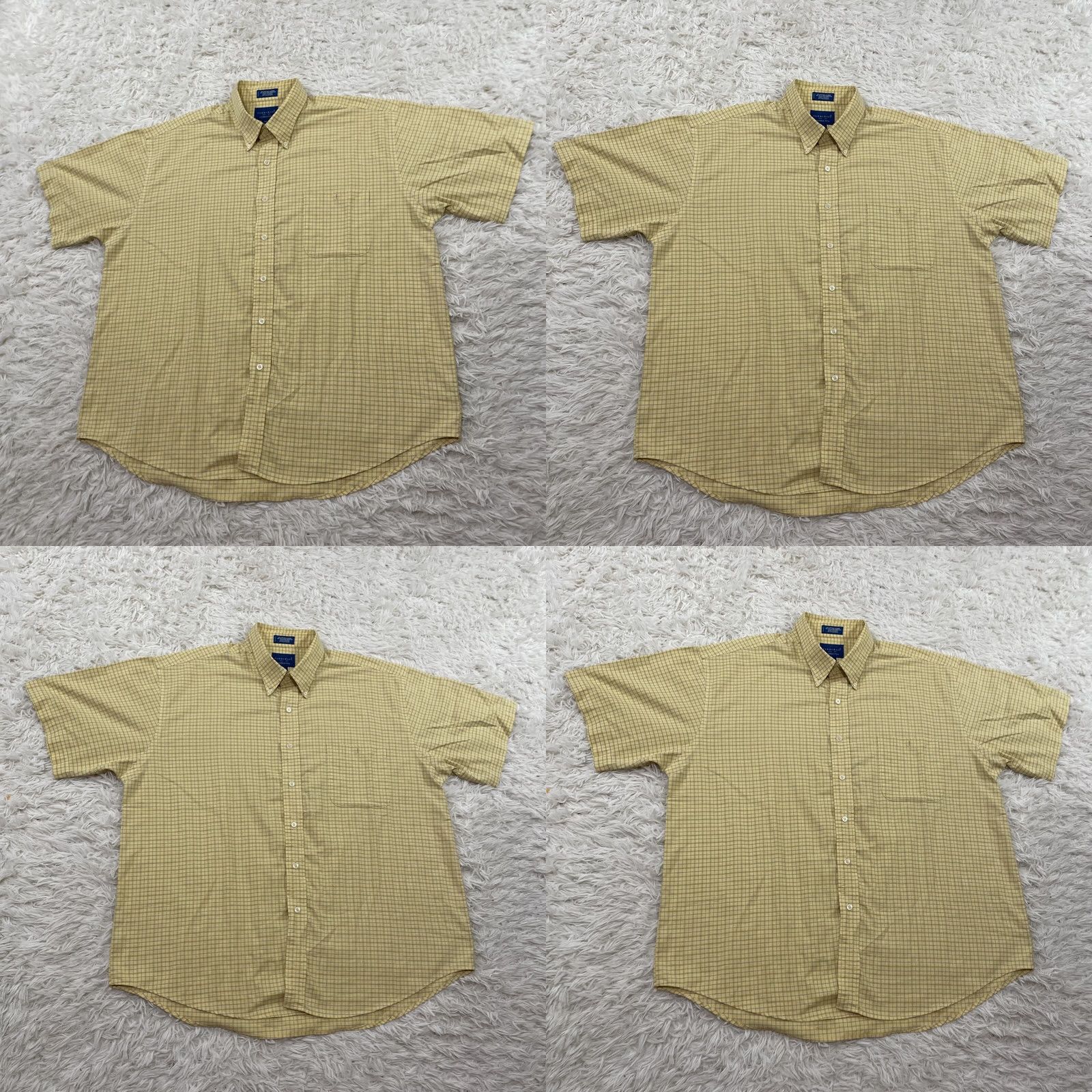 Etro TOWNCRAFT Shirt Men XL Yellow Brown Plaid Retro Oxford Grandpa VTG 90s Button Size US XL / EU 56 / 4 - 9 Thumbnail