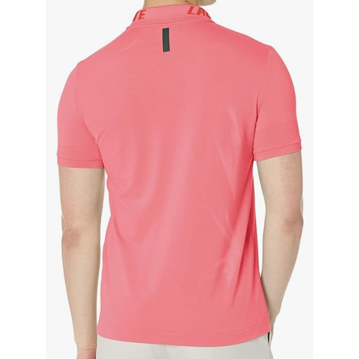 Lacoste Lacoste Mens Short Sleeve Branded Collar Polo Shirt Pink 2XL Size US XXL / EU 58 / 5 - 3 Thumbnail