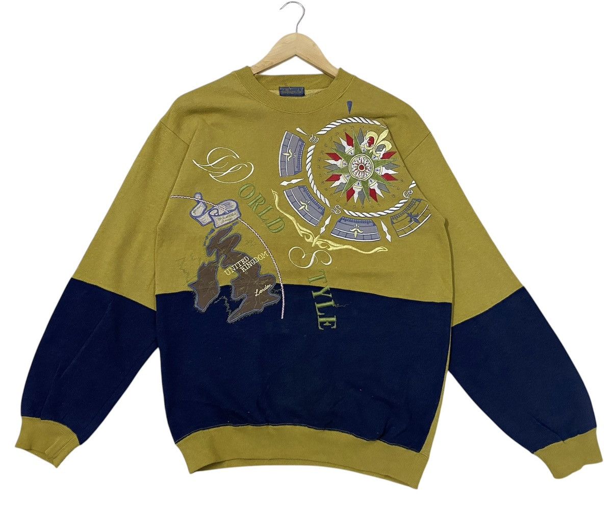 Vintage Vintage 90s London, United Kingdom Maps Big Logo Sweatshirt Size US M / EU 48-50 / 2 - 1 Thumbnail