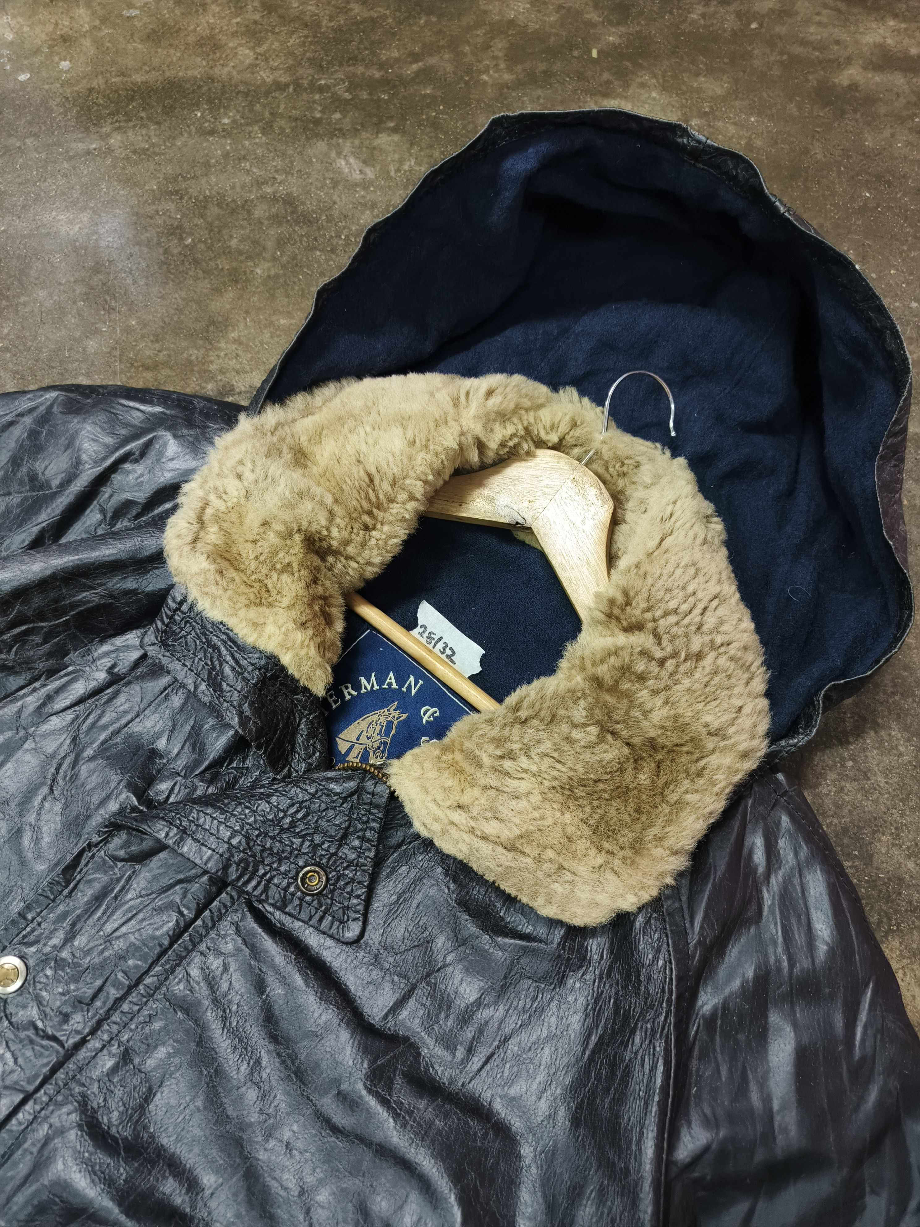 Vera Pelle herman & sons vera pelle leather parka jacket faux fur hood Size US XL / EU 56 / 4 - 5 Thumbnail