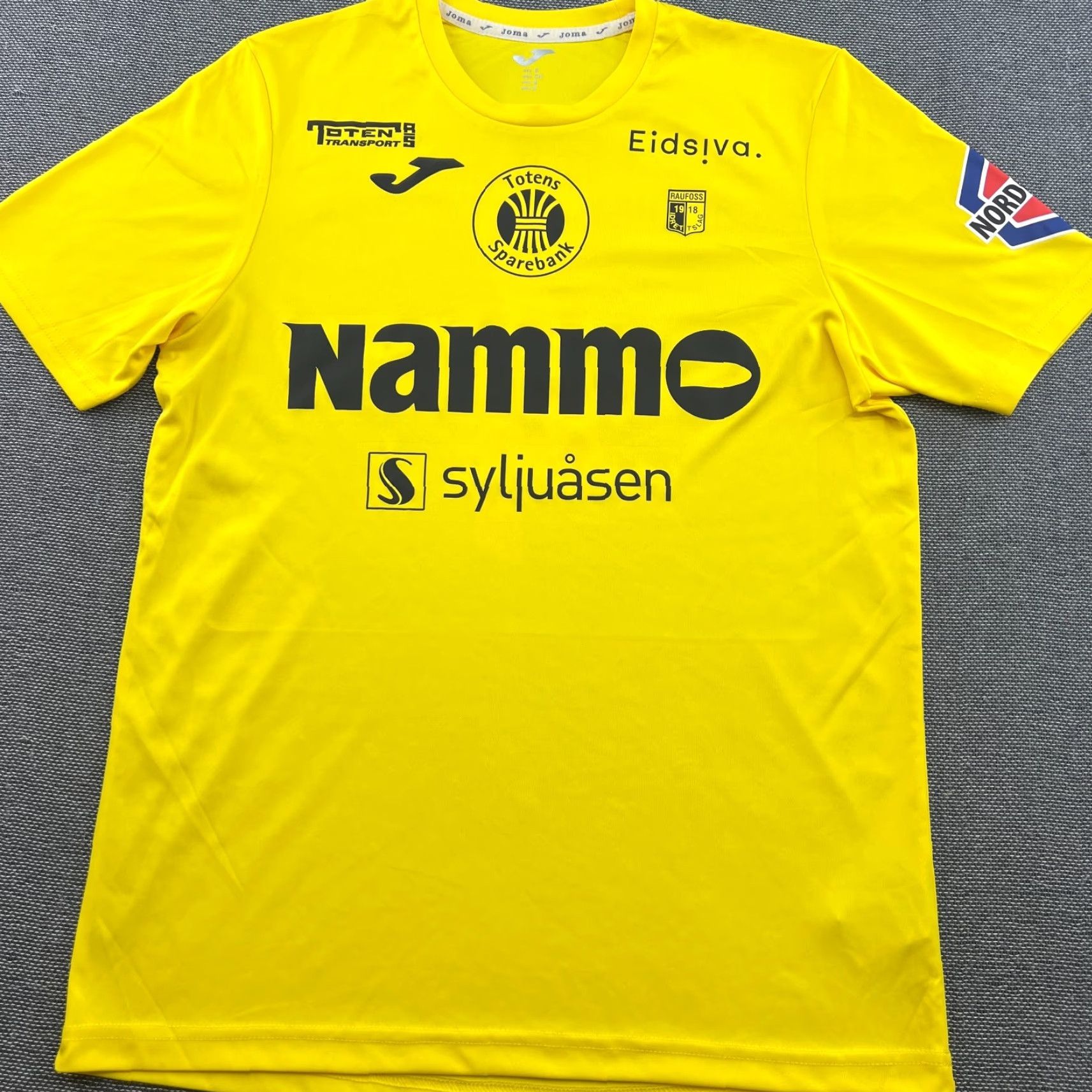 Joma Joma Shirt Raufoss 2022 2023 Home Sivert Westerlund Mens Football Jersey Small Yellow Short Sleeve Mockup? Size US S / EU 44-46 / 1 - 3 Thumbnail