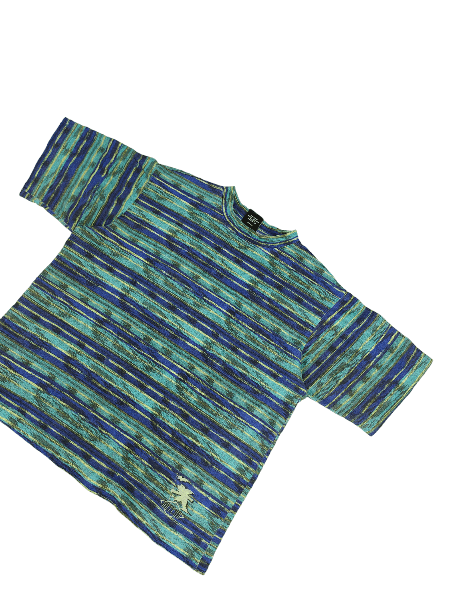 Gotcha Vintage 80s Gotcha Surfing Stripes Colouful Oversize T-Shirt Size US L / EU 52-54 / 3 - 8 Thumbnail