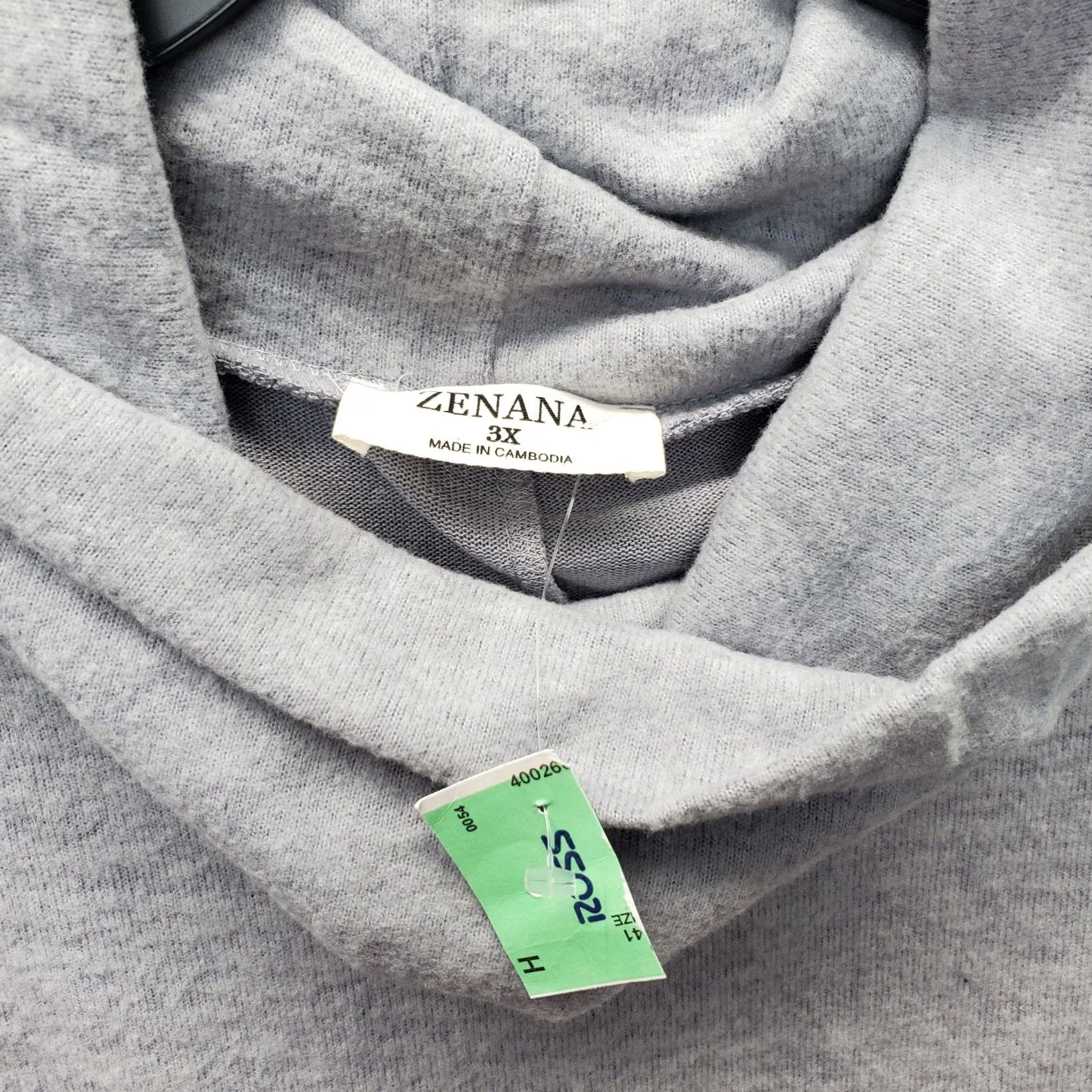 Vintage Zenana Tunic Top Womens 3X Gray Cowl Neck Long Sleeve High Low Slit Pullover Shirt Womens Size 3X Gray Slit Pullover Tunic Size XXL / US 16-18 / IT 52-54 - 5 Thumbnail