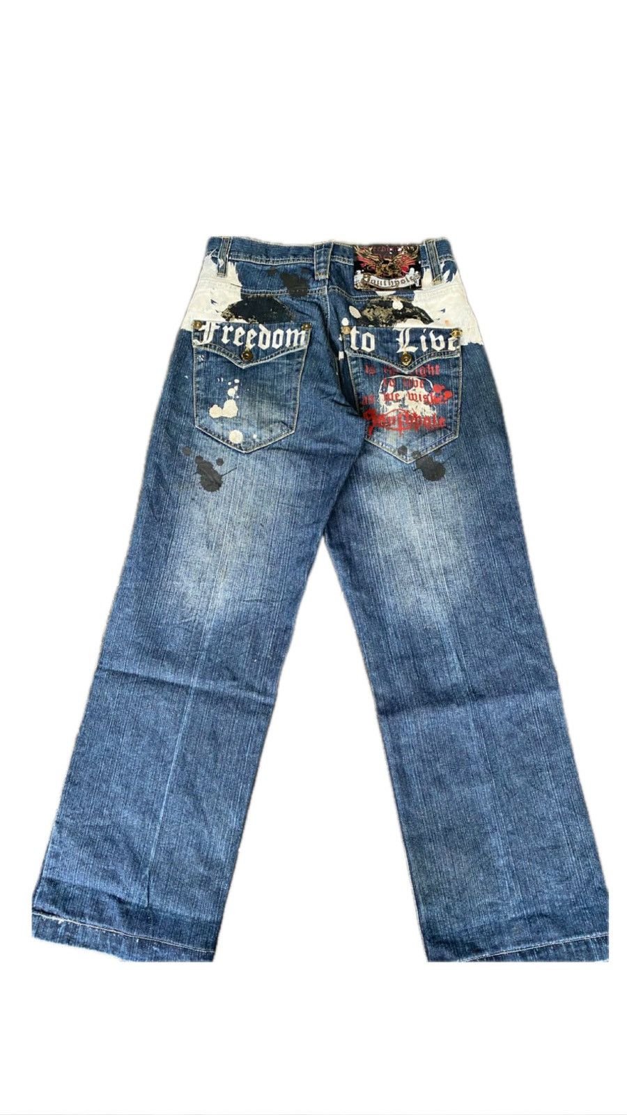 JNCO × Southpole CRAZY Y2K SOUTHPOLE Paint Splatter Baggy Jeans Size US 32 / EU 48 - 3 Thumbnail