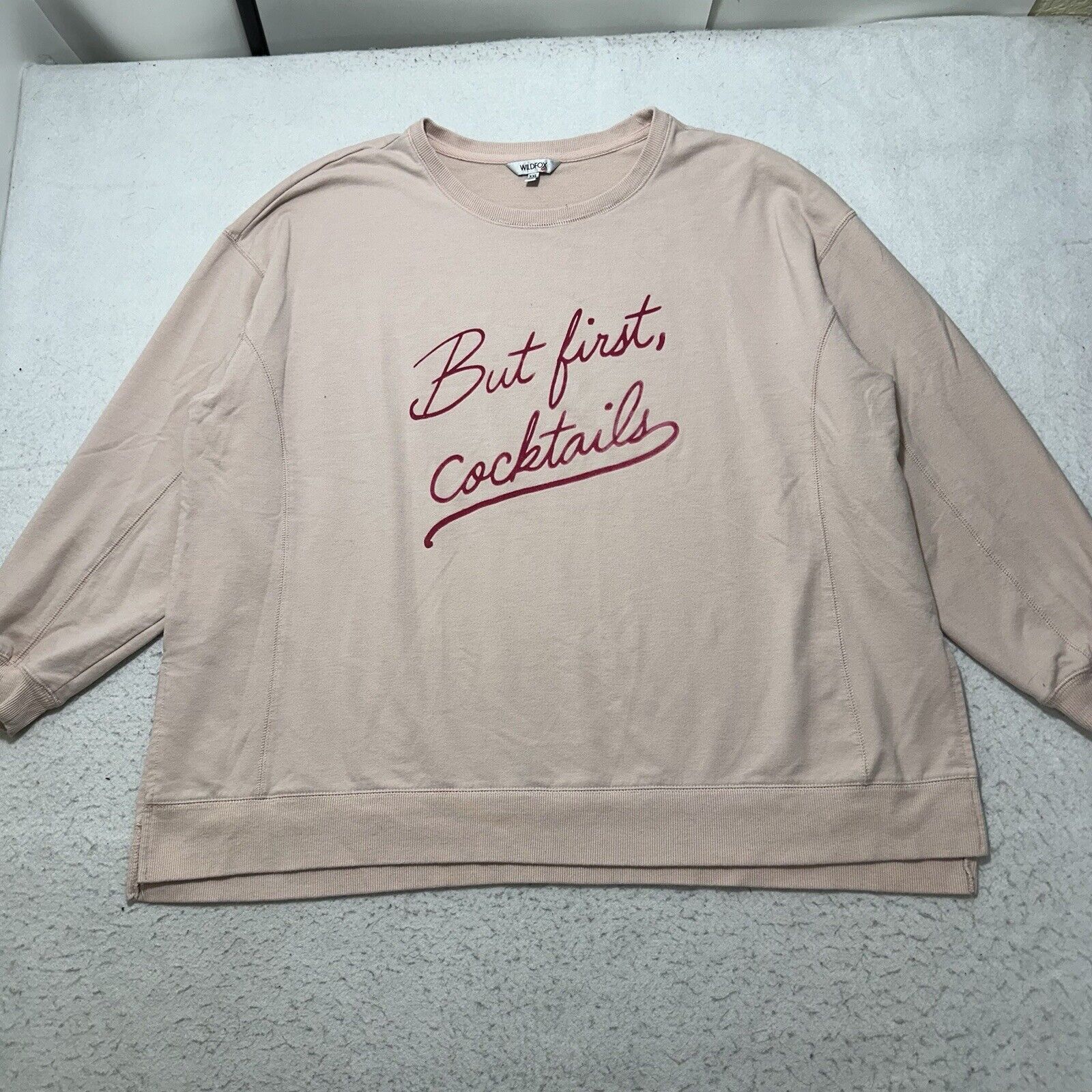Wildfox Wildfox XXL Crewneck Sweatshirt But First Cocktails Sweater Size XXL / US 16-18 / IT 52-54 - 1 Thumbnail