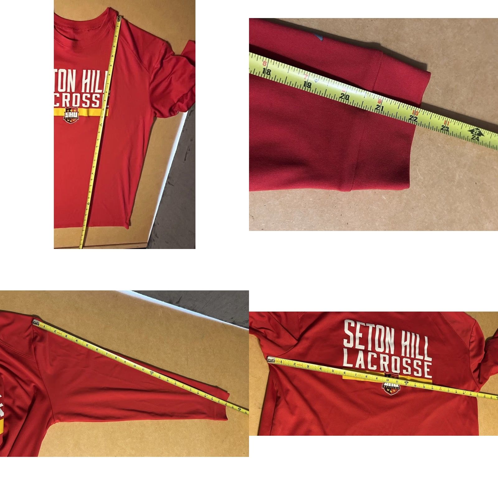 CB Sports Seton Hill Lacrosse Long Sleeve Shirt Men Large Red Front Graphic BSN Sports Crew Neck Pullover Size US L / EU 52-54 / 3 - 9 Thumbnail