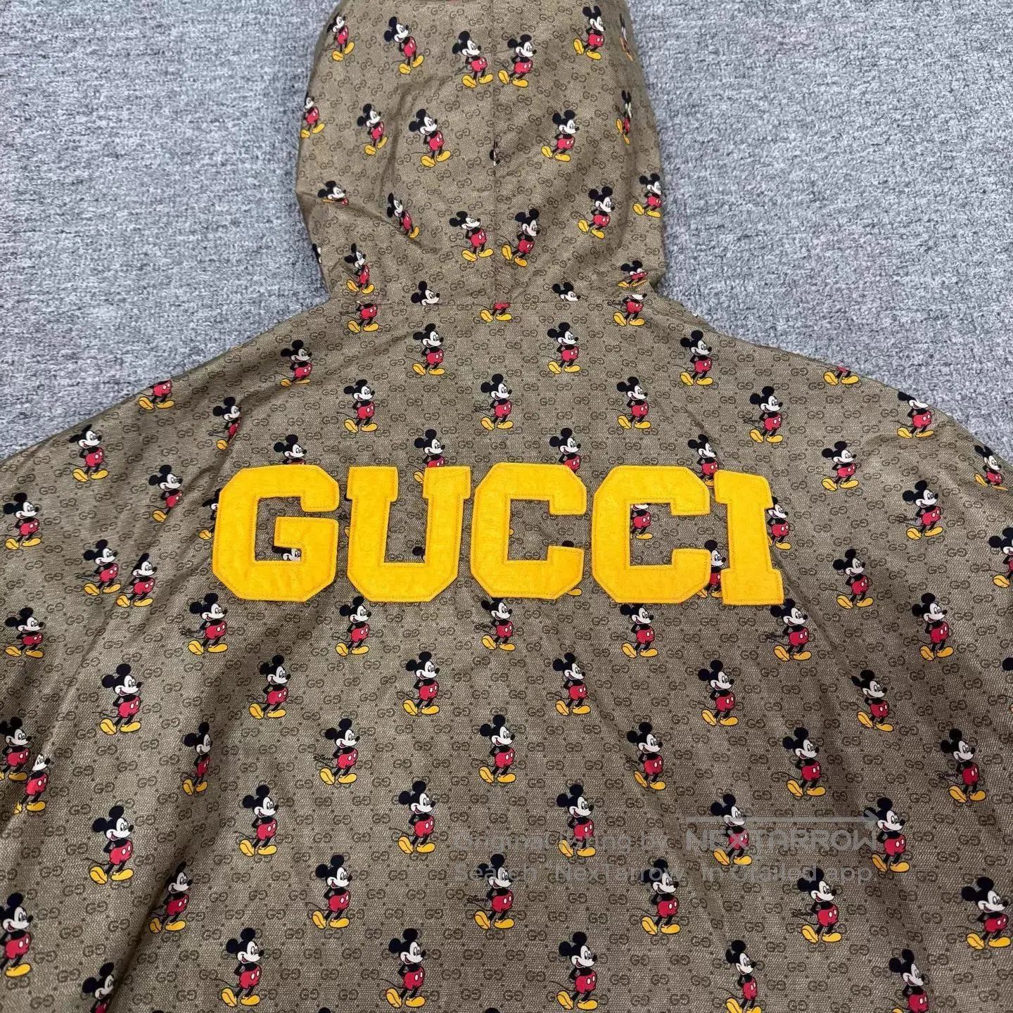 Gucci Brown Mickey Mouse Print Hooded Jacket. Size US M / EU 48-50 / 2 - 7 Thumbnail
