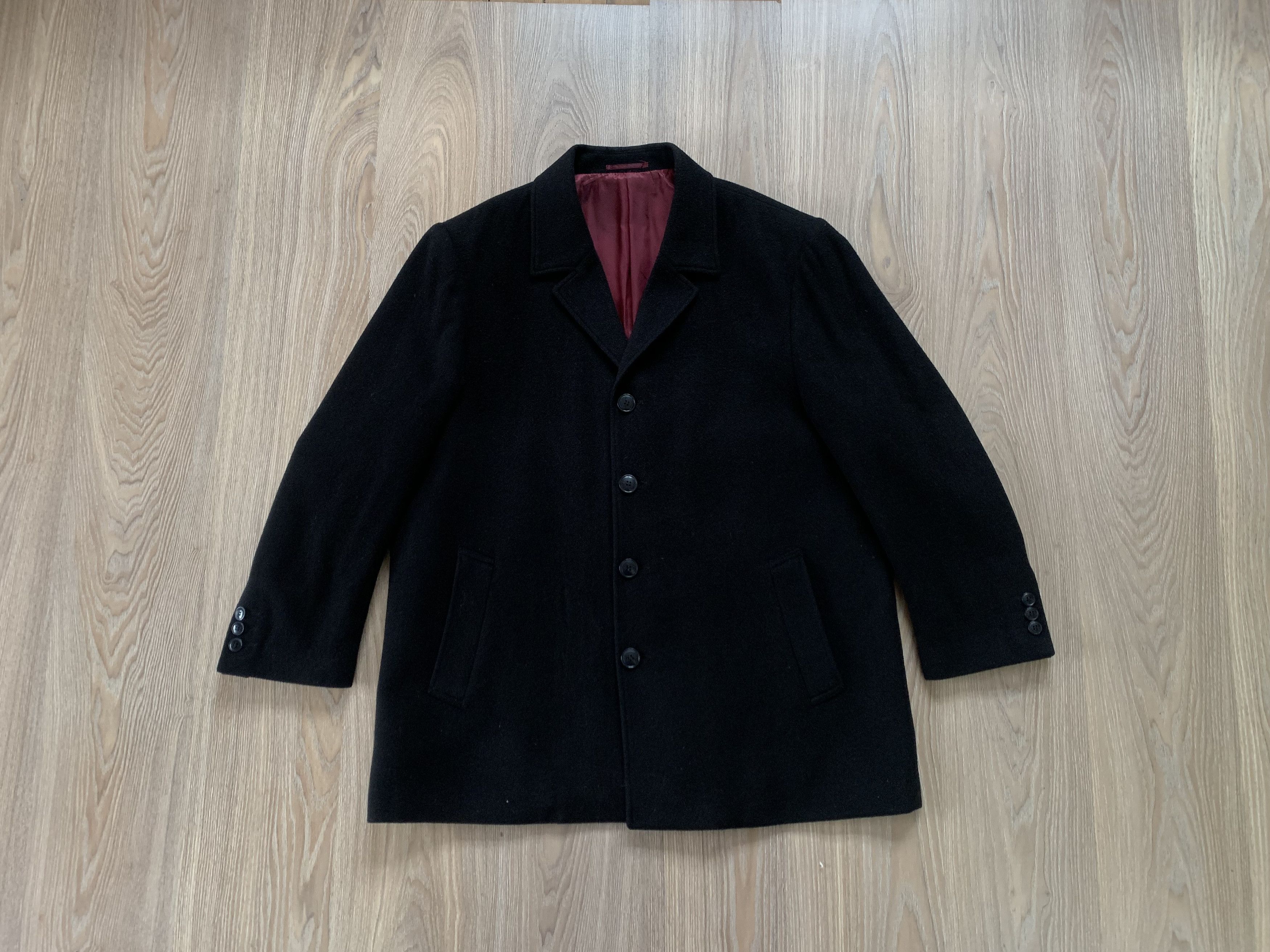 Pierre Cardin Pierre Cardin Black Wool Overcoat Size US XL / EU 56 / 4 - 1 Thumbnail