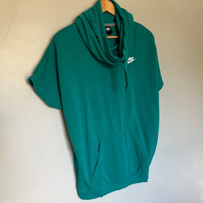 Nike Nike Hooded Short-Sleeve Pullover Teal Size S Size S / US 4 / IT 40 - 1 Thumbnail