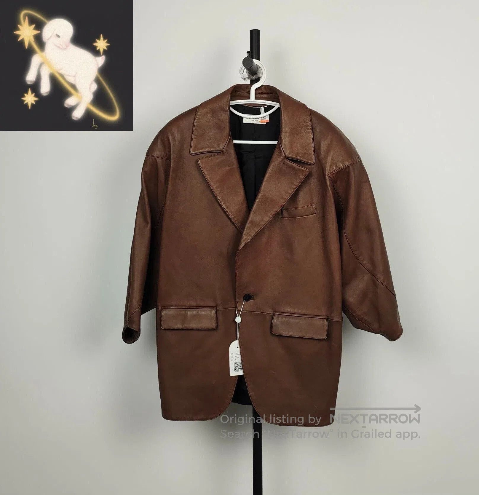 Yves Saint Laurent YSL Vintage Brown Lambskin Leather Jacket. Size S / US 4 / IT 40 - 1 Thumbnail