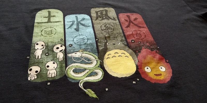 Anime 'My Neighbor Totoro' Shirt Studio Ghibli rare Boxy cropped Size US L / EU 52-54 / 3 - 6 Thumbnail