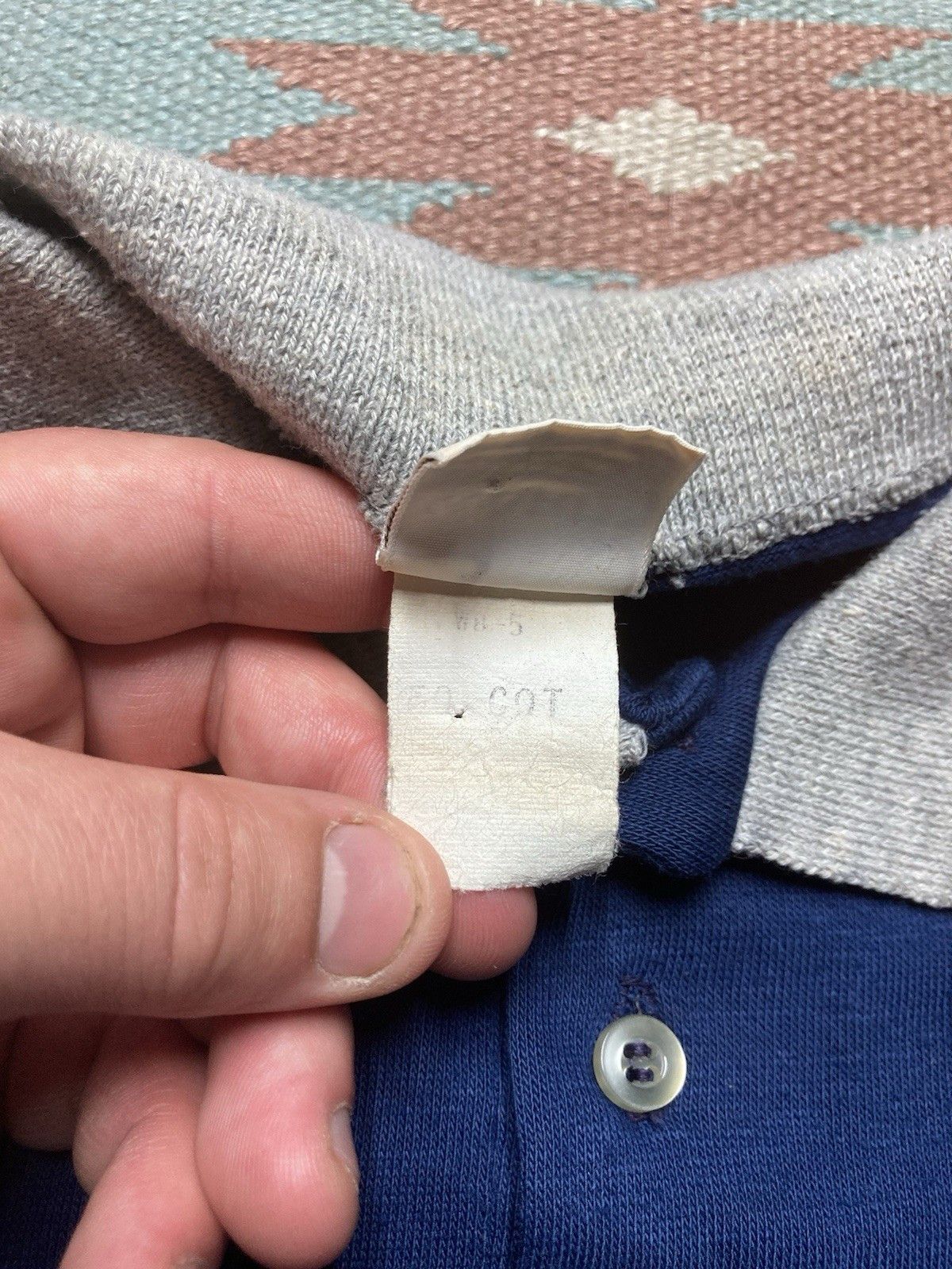 Vintage 70s polo shirt Montgomery ward 2 tone women’s large men’s XS Size US XS / EU 42 / 0 - 7 Thumbnail